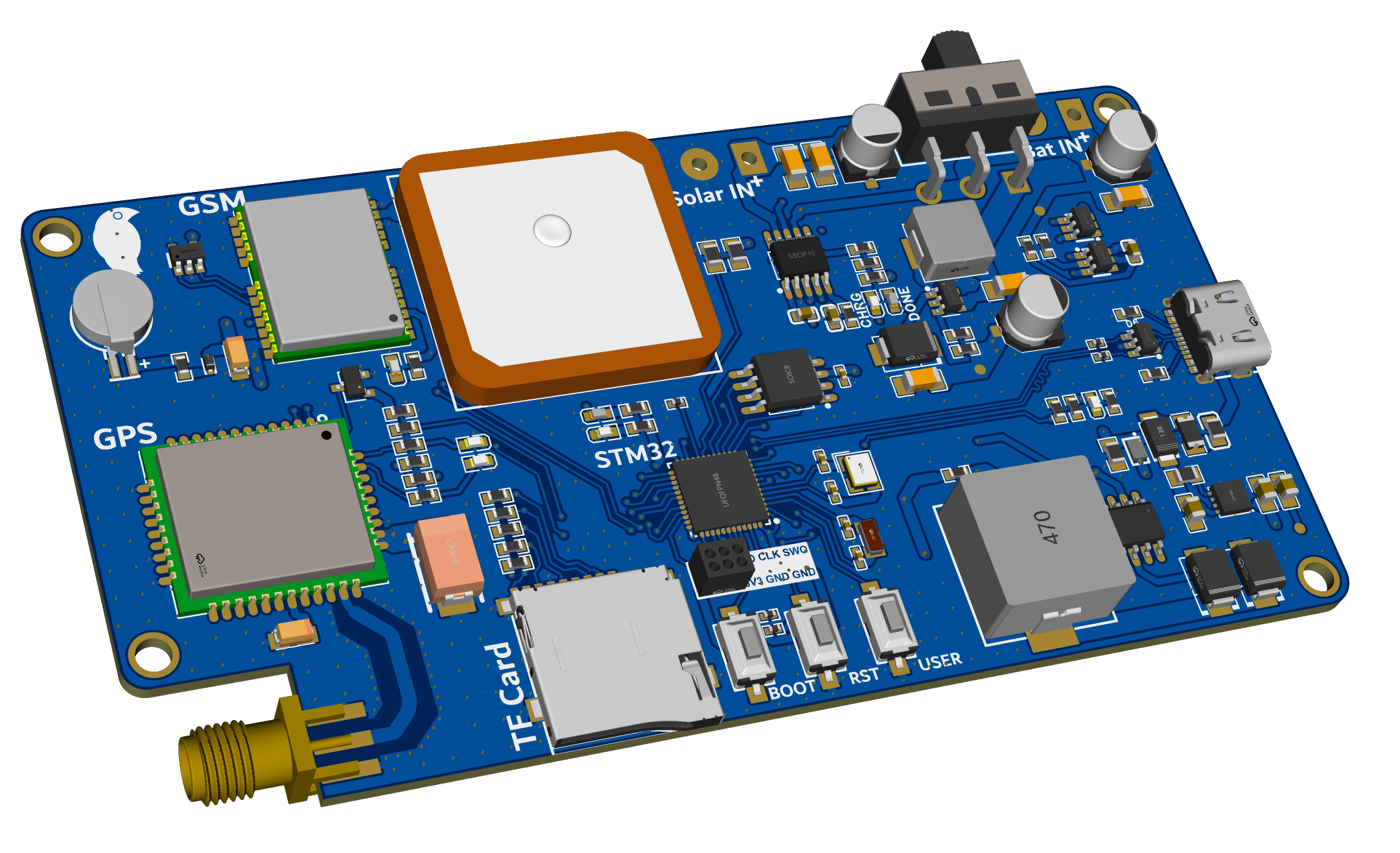 STM32 Based Self-Charged GPS Tracker
