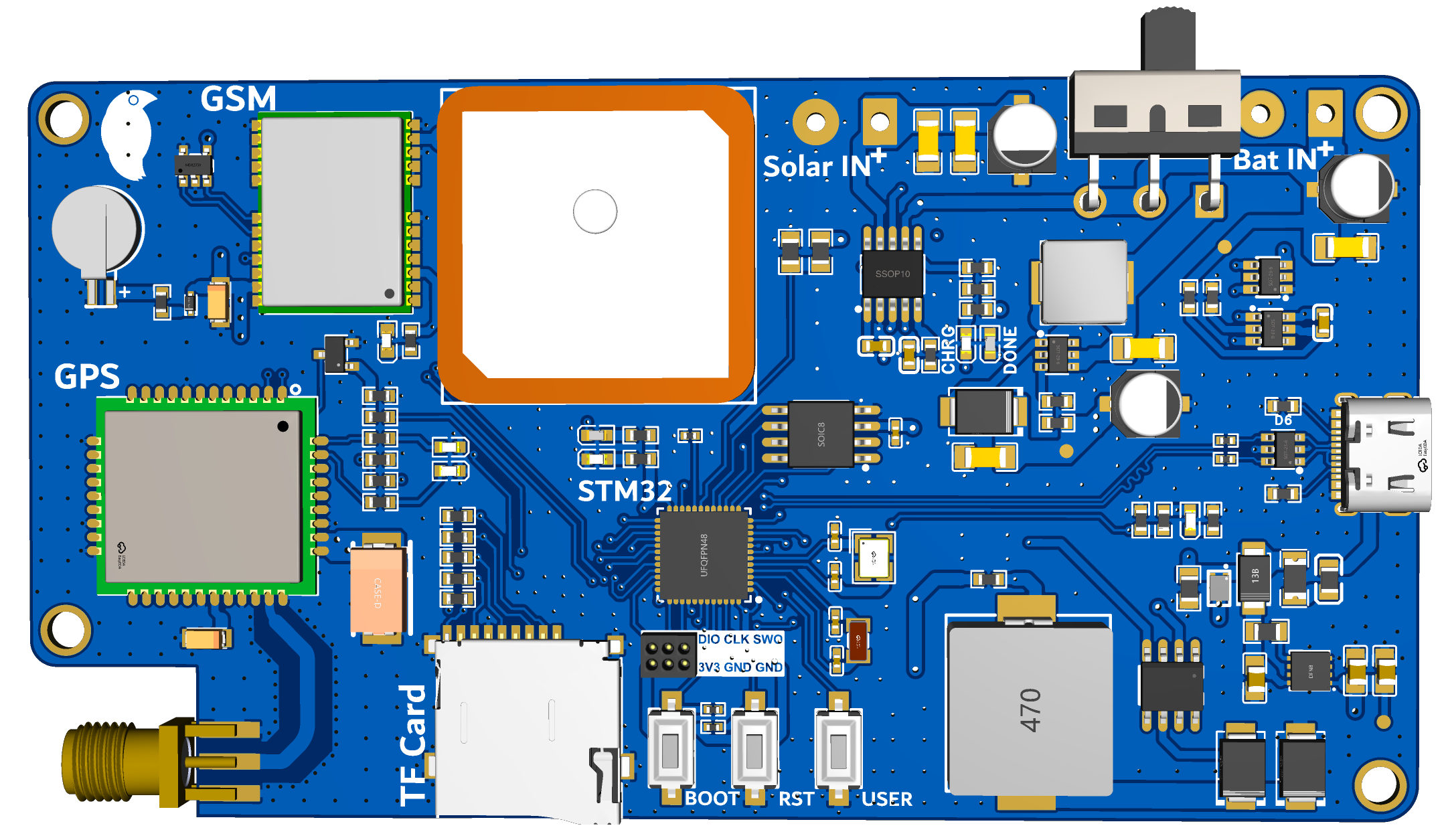 STM32 Based Self-Charged GPS Tracker
